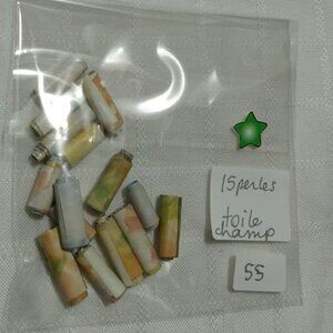 One-of-a-kind handmade/hand rolled paper beads/jewelry making/craft supplies/DIY